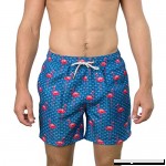 The Endless Summer Men's Animal Print Quick Dry Swim Trunks Navy Flamingo B07KQFNX76